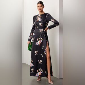 leena for Mac Duggal Faux Wrap Floral Gown Dress Size 2